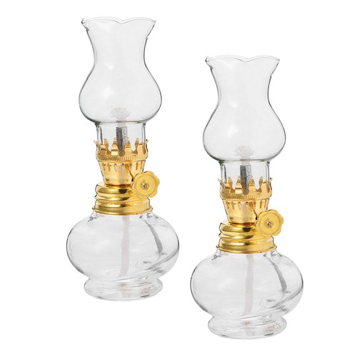 Vintage glass oil - glass, lamp