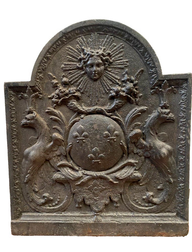 Plaque cheminée fonte - cheminée,