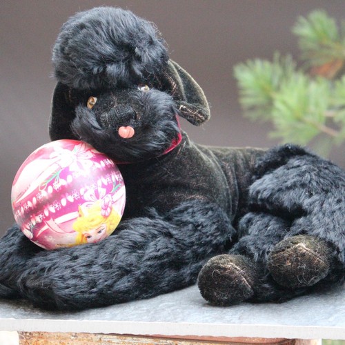 Grand chien caniche steiff - chien,