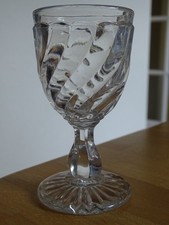 BACCARAT 1 ANTIQUE GLASS APERITIF CRYSTAL MOLD MODEL BAMBOO 19 EME ht 10.5 cm