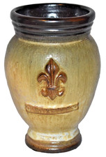 Vintage 1920's-1930's  Antoine Dubois Pottery Belgium Vase Bruxelles Fleur DeLis