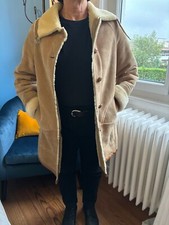 manteau mouton retourné beige