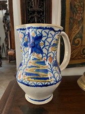 Grand pot à eau en faïence 19éme de Manises. Art populaire, collections.