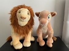 RARE 2011 Disney Store Lion King Adult Simba & Nala Large 18” Collectible Plush