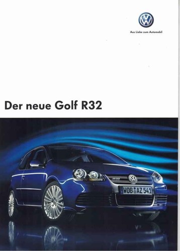 Catalogue brochure golf r32 - catalogue, vw