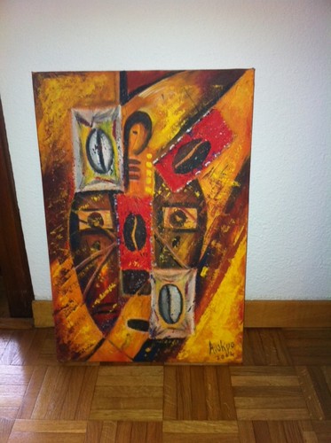 Tableau peinture africaine - tableau,