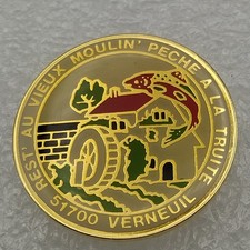 Pin's RESTAURANT-Au Vieux Moulin Truite Fishing-Verneuil-Free Bookcase-P1M3