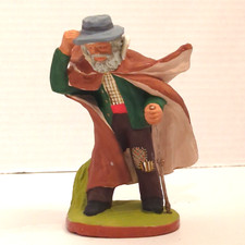 Fouque Santons Blast of Mistral Shepherd Hand Painted w/ Damaged Staff/Cane 5in