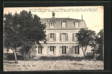 Old postcard Villeblevin, Les Colonies Scolaires du XIIe Arrondissment transformed into H 