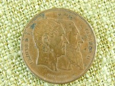 Medal Belgium 5 francs 1880 Br Leopold II, 50 years of founding of the state