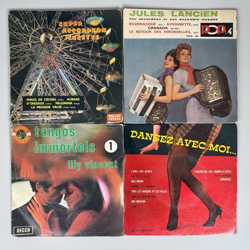 Lot vinyles 45t accordéon - lot,