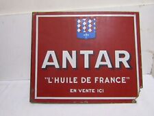 old enamel plate oil antar garage automobilia