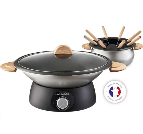 Lagrange set wok fondue - et,