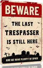 Funny Halloween Decor Sign -