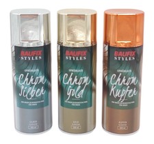 Baufix Chrome Effet Pulvérisation 400ml Peinture en Spray Aérosol Vernis Neuf