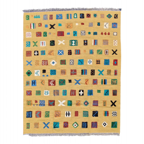 Tapis moderne jaune - jaune, |