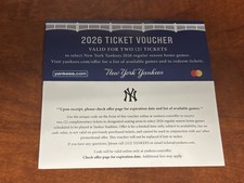 2026 New York Yankees Good For 2 Tickets To Select Games ⚾️