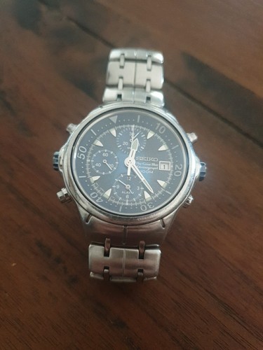 Seiko great blue chrono - seiko, alarme