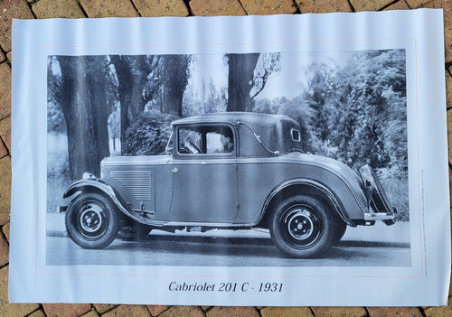 Affiche peugeot 201 - peugeot, cab