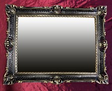 Miroir Mural or Noir Antique
