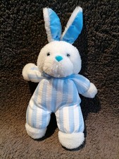 Doudou peluche lapin bleu
