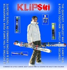 KlipSki – Clips pour transporter d’une main vos skis et bâtons sans effort 