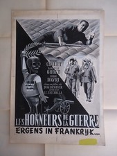 LES HONNEURS DE LA GUERRE/ F3025/MAQUETTE de l'affiche belge