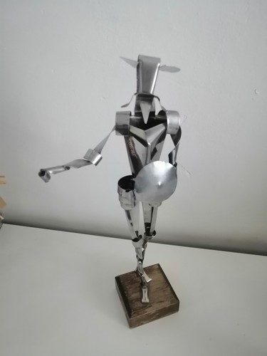 Sculpture don quichotte métal - sculpture,