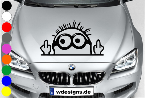 Autocollant voiture minion - wd,