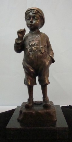 Statue sculpture garcon - statue, fumeur