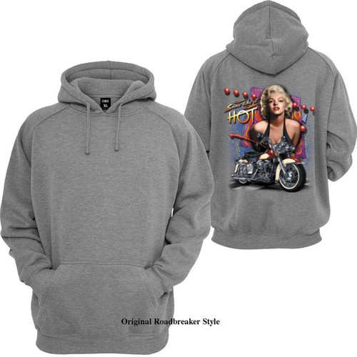 Pull capuche gris - /, motard