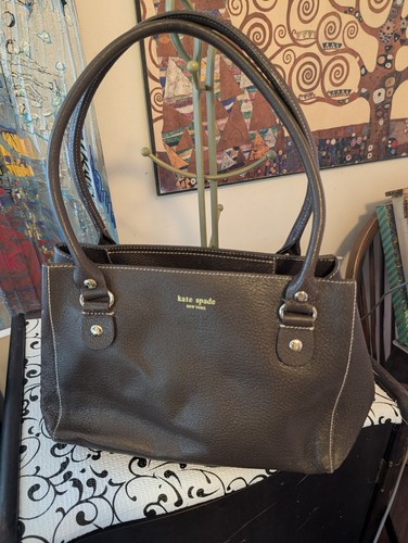 Kate spade brown leather tote - brown,