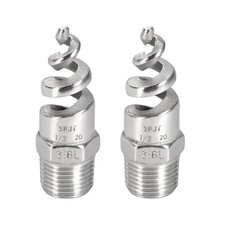Spirale Buse, 1/2BSPT 316 Acier Inox Brumisateur, 2Pcs (Argent Clair)