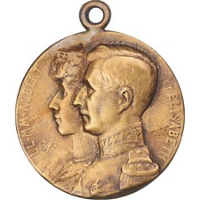 [#1155273] Belgique, Médaille, Albert et Elisabeth, 1914, L'Hommeau, TTB, Cuivre