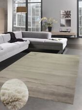 Tapis lapin fausse fourrure peaux beige marron