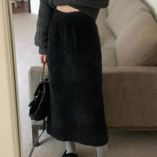 Femme Jupe Trapèze Midi Faux