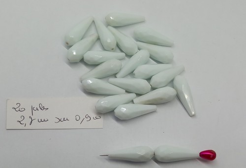 Lot perles gouttes en - de,