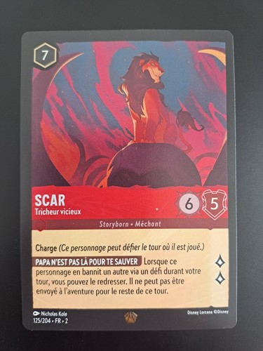 Carte lorcana scar - lorcana,