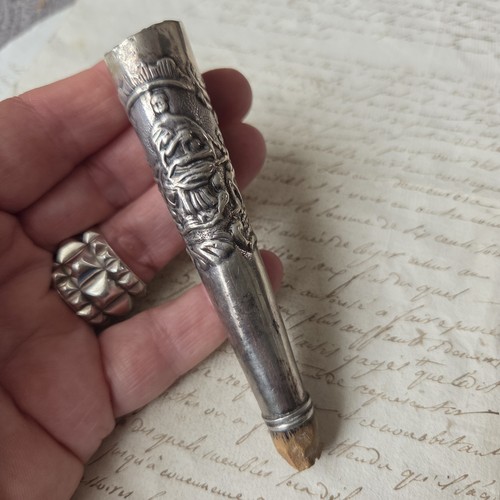 Pommeau ombrelle argent ancien - ombrelle,
