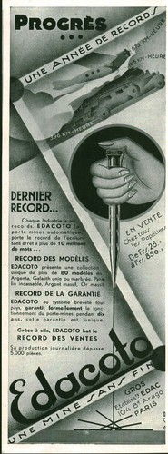 Publicité ancienne crayon