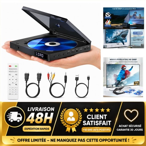 Mini lecteur dvd hdmi 1080p - dvd,