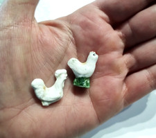 Antique beans 1st era bell tower rooster + chicken * 196