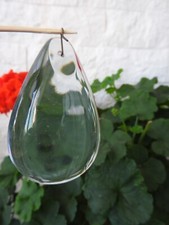 Ancienne grande PAMPILLE GOUTTE en cristal pour LUSTRE  76 mm ( vendu à l'unité)