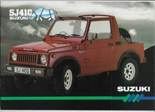 1988 Suzuki SJ410 brochure: SJ410 Passenger Car & SJ410Q Soft Top versions
