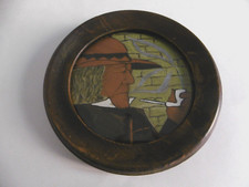 FOUILLEN Paul PYROGRAVURE wood engraved Breton pipe Quimper