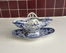 Creil et Montereau Antique Flora Model Earthenware Sauce Bowl