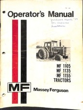 Massey Ferguson MF 1105 1135 1155 Tractor Operator's Manual Vintage Guide