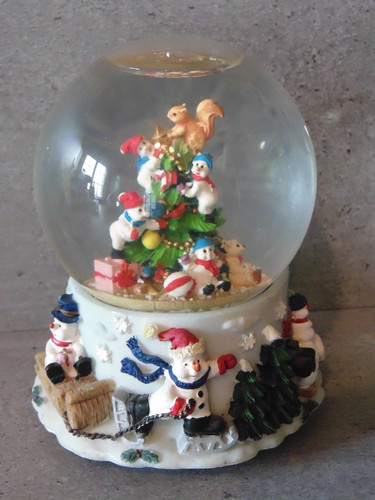 Boule neige noël musicale - boule,