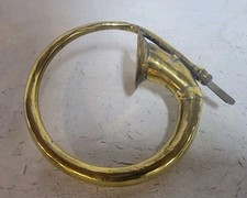  Antique Brass Horn Horn / Heel Warning Rare 