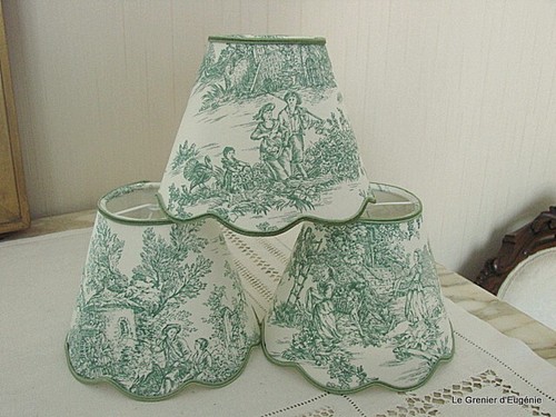 Abat jour festonné - toile, de